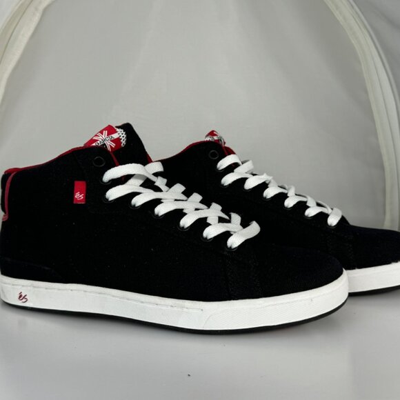 VTG 1995 Es Danny Garcia HI Black/White/Red Skateboarding shoes Size 9 NWOT - Picture 3 of 13